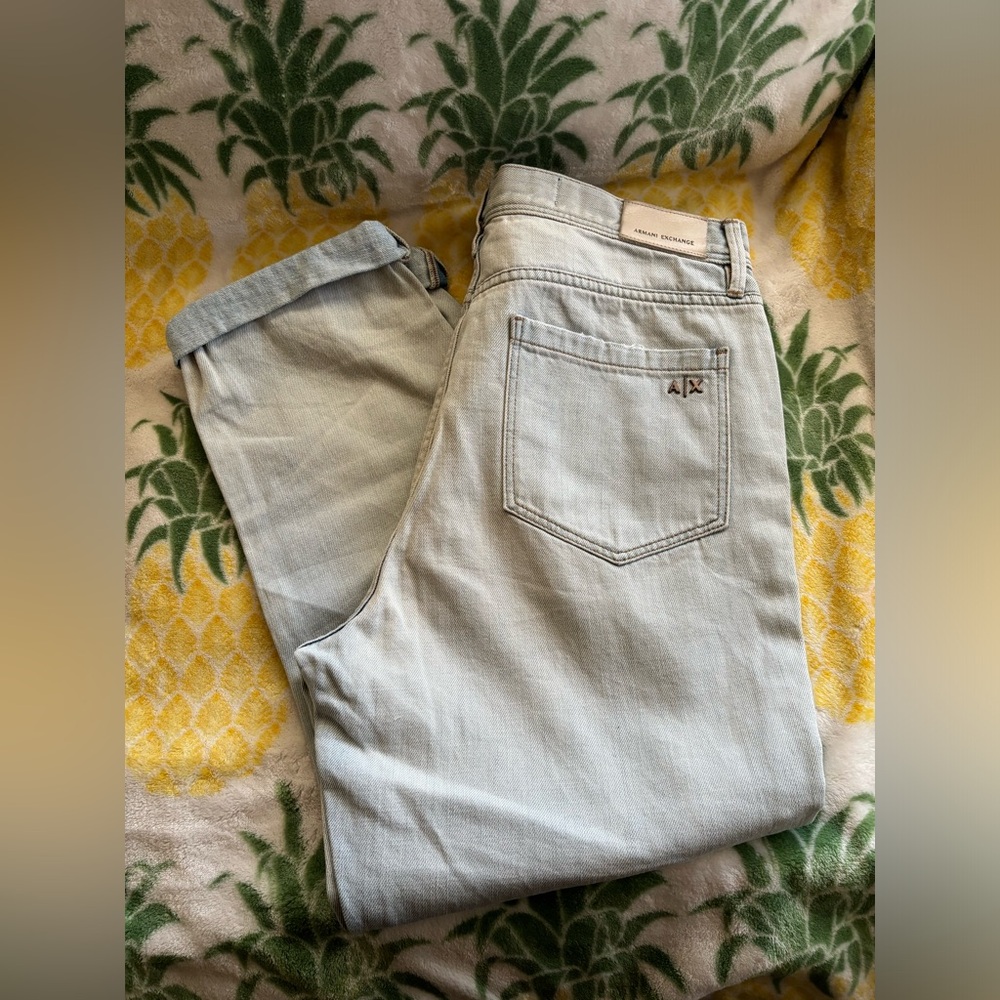 Armani Exchange Boyfriend Jeans, Distressed, Sz 29 - Picture 4 of 6